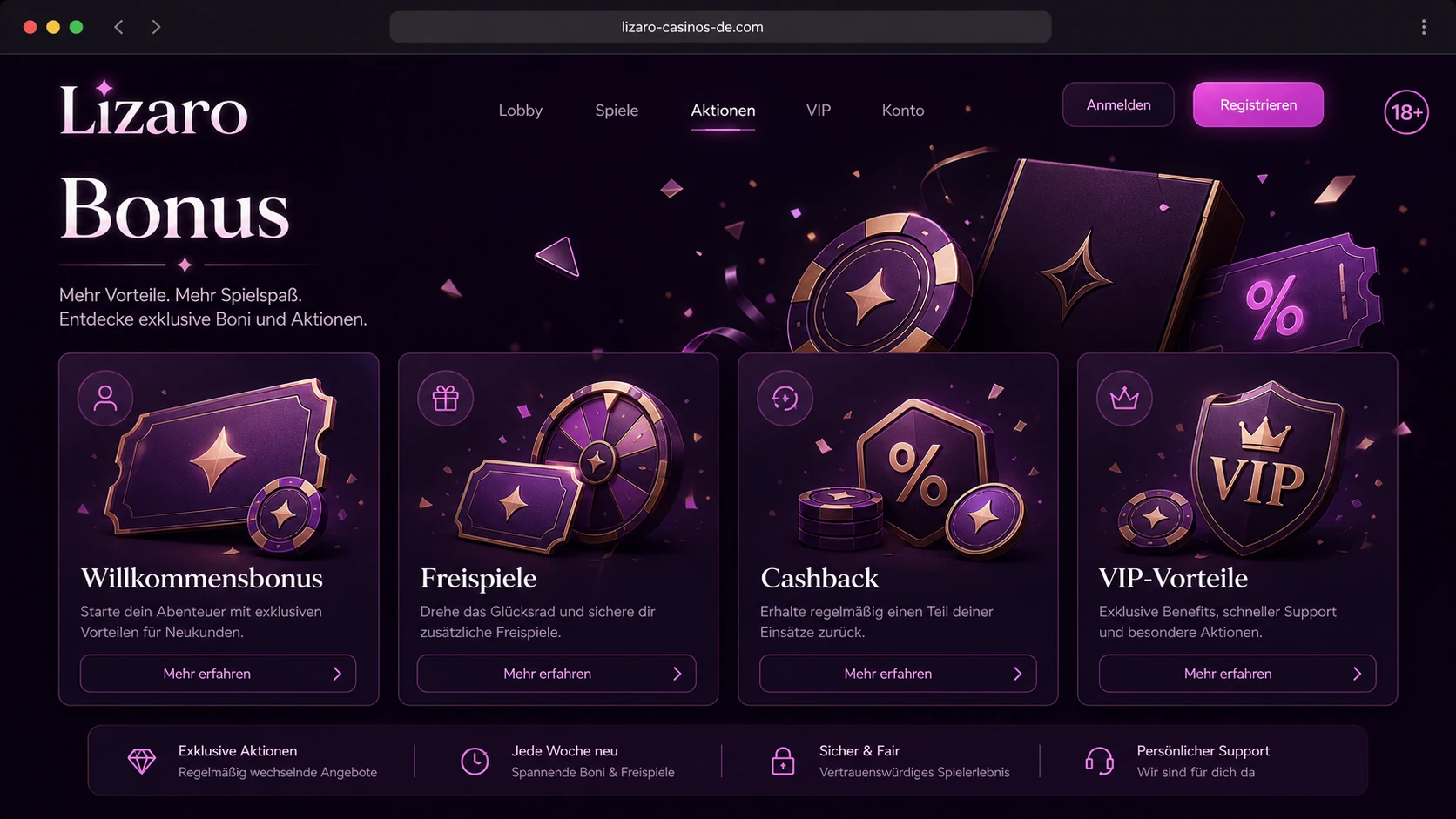 Lizaro Casino Bonus im Überblick